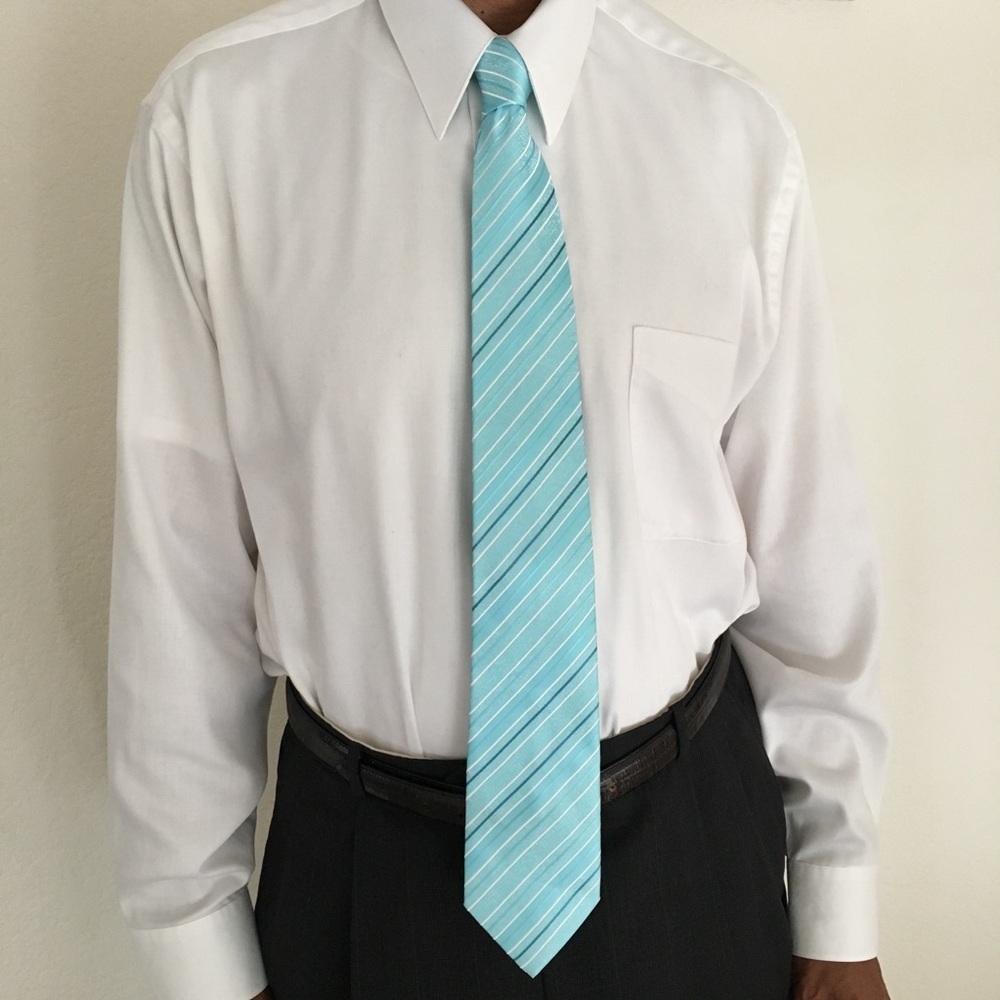 Imani Uomo Blue Striped 100% Silk Touch Tie
